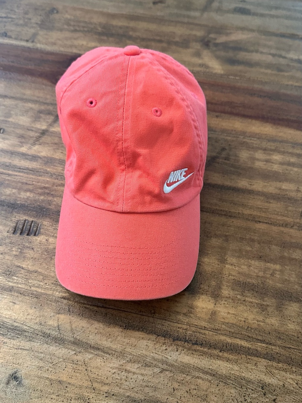 Nike Coral/Pink Baseball Cap with White Swoosh
